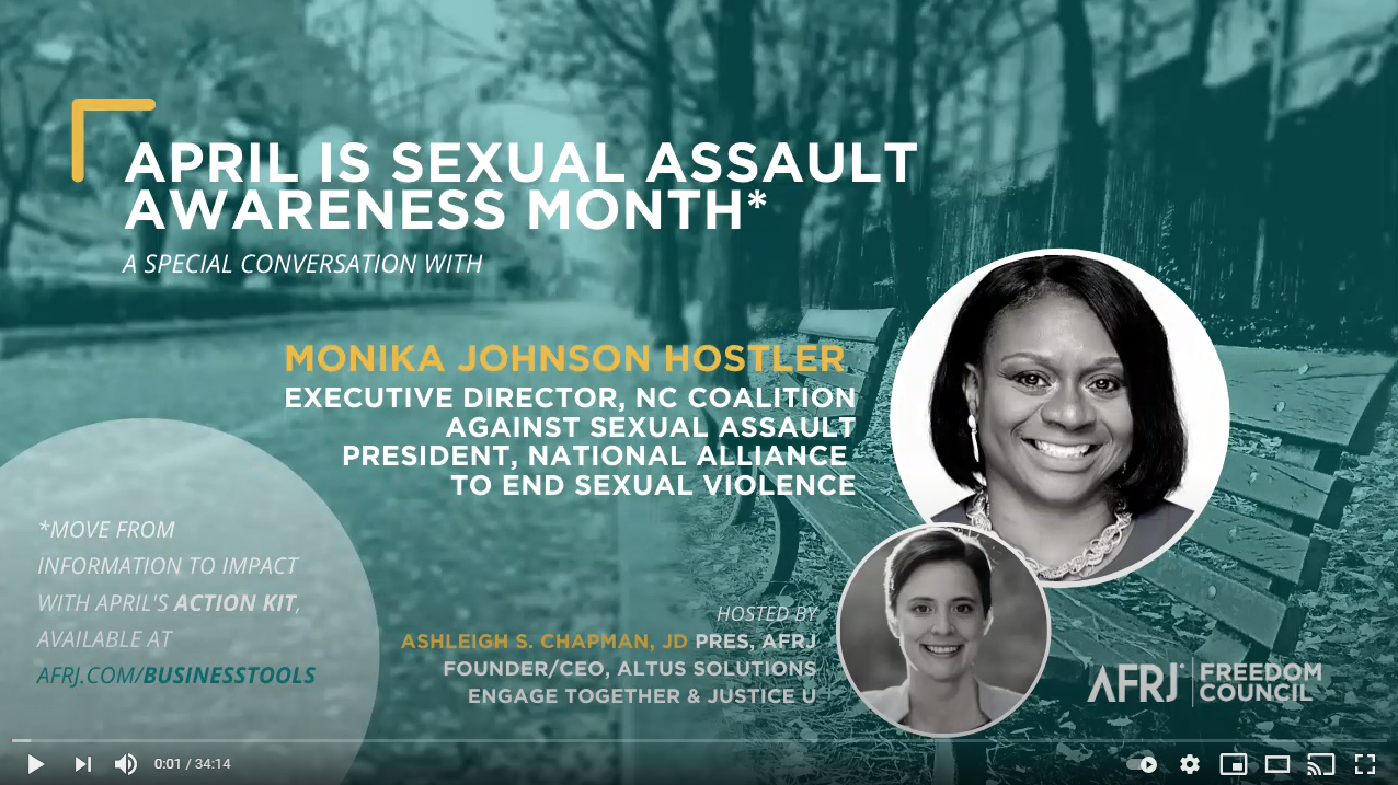 Listen on YouTube: April is Sexual Assault Awareness Month